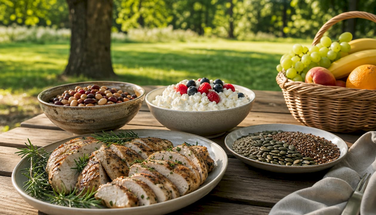 Protein rich foods promoting hair health