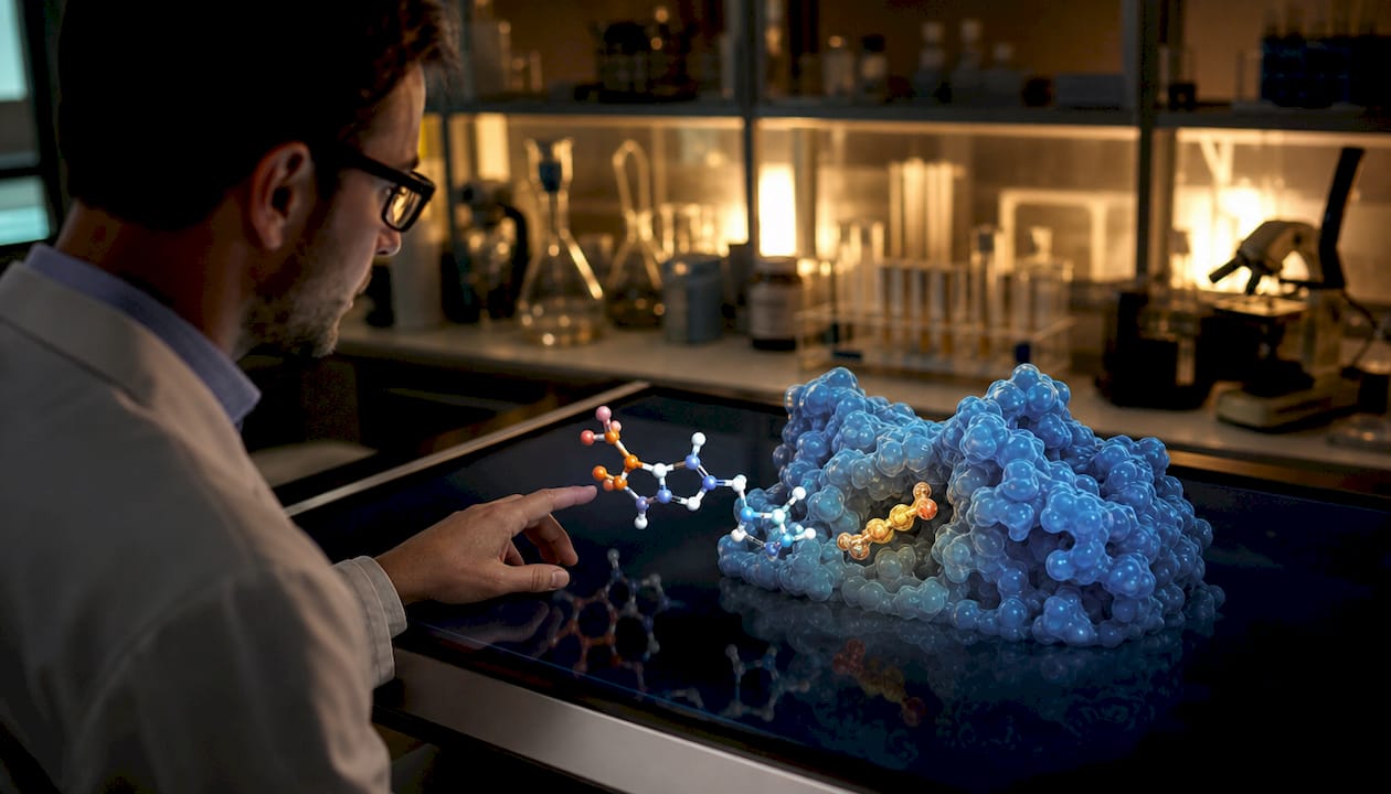 Molecular model of psilocybin binding receptors