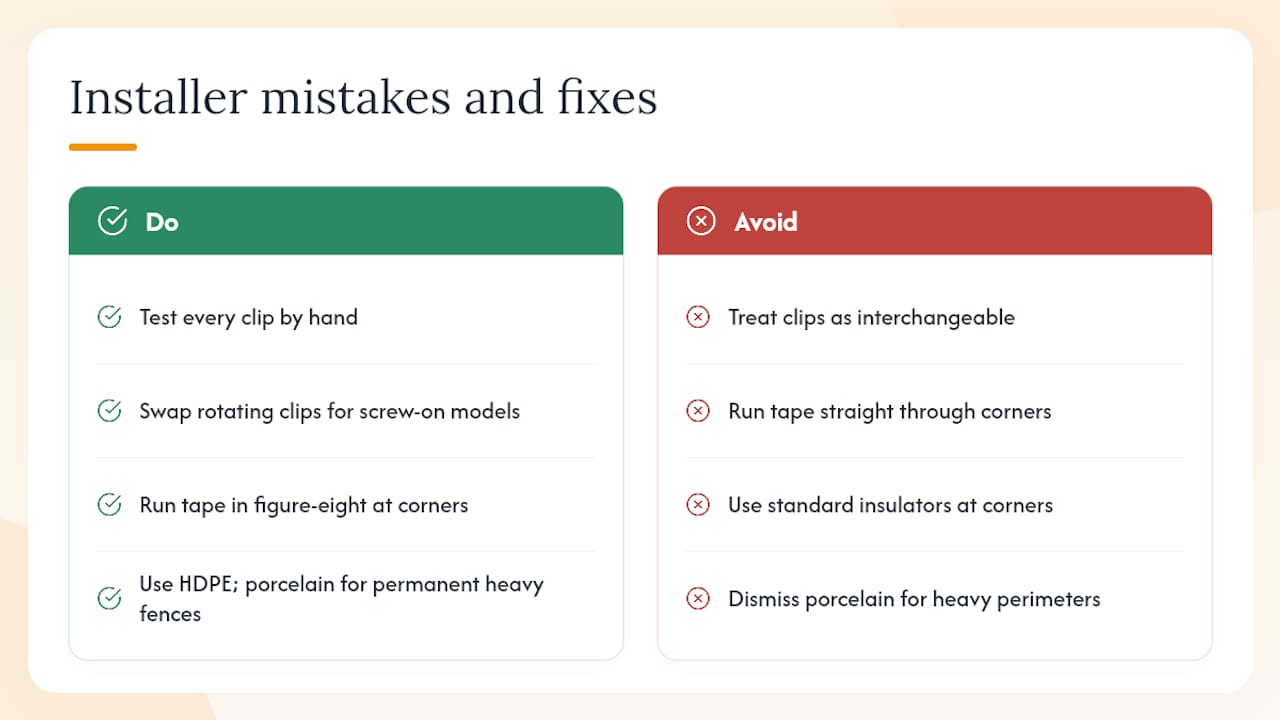What experienced installers get wrong about polytape insulators — overview diagram