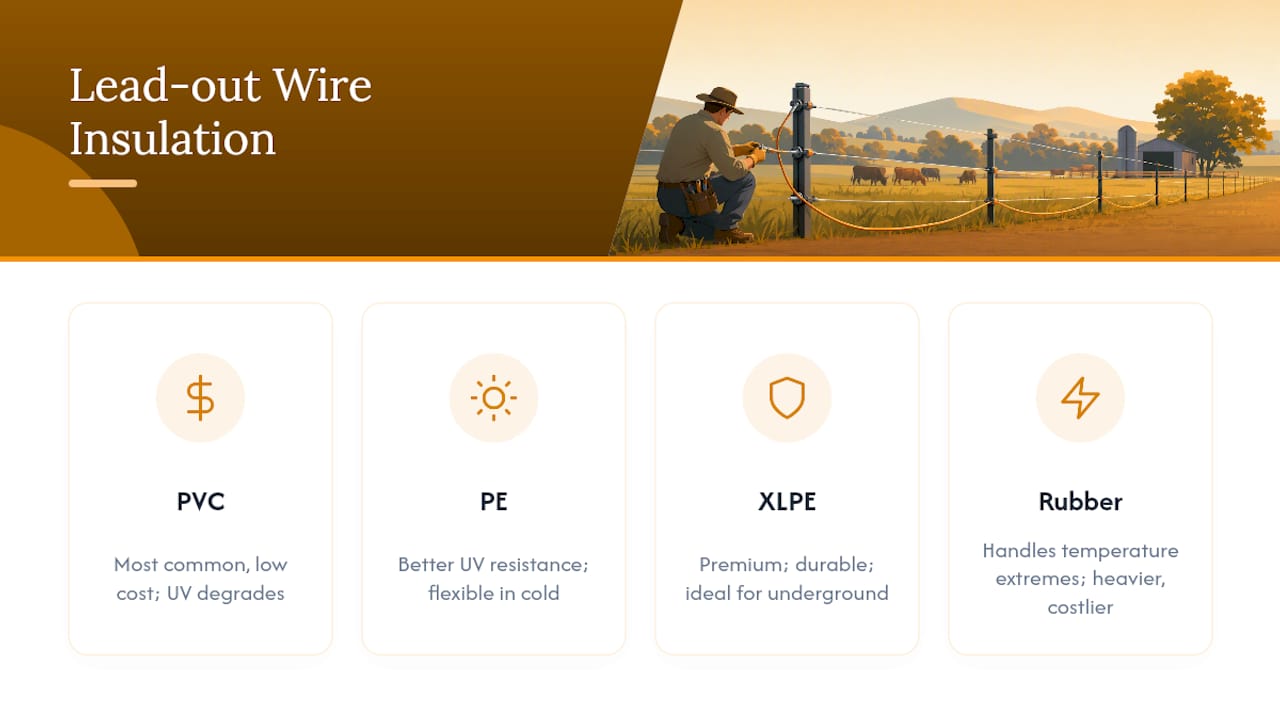 What insulation materials are used for ground wires? — overview diagram