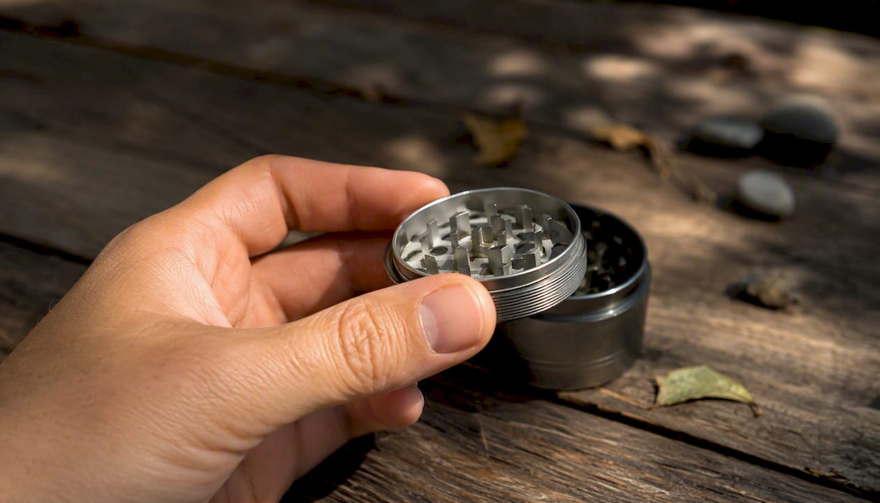 Hand inspecting grinder threading and teeth