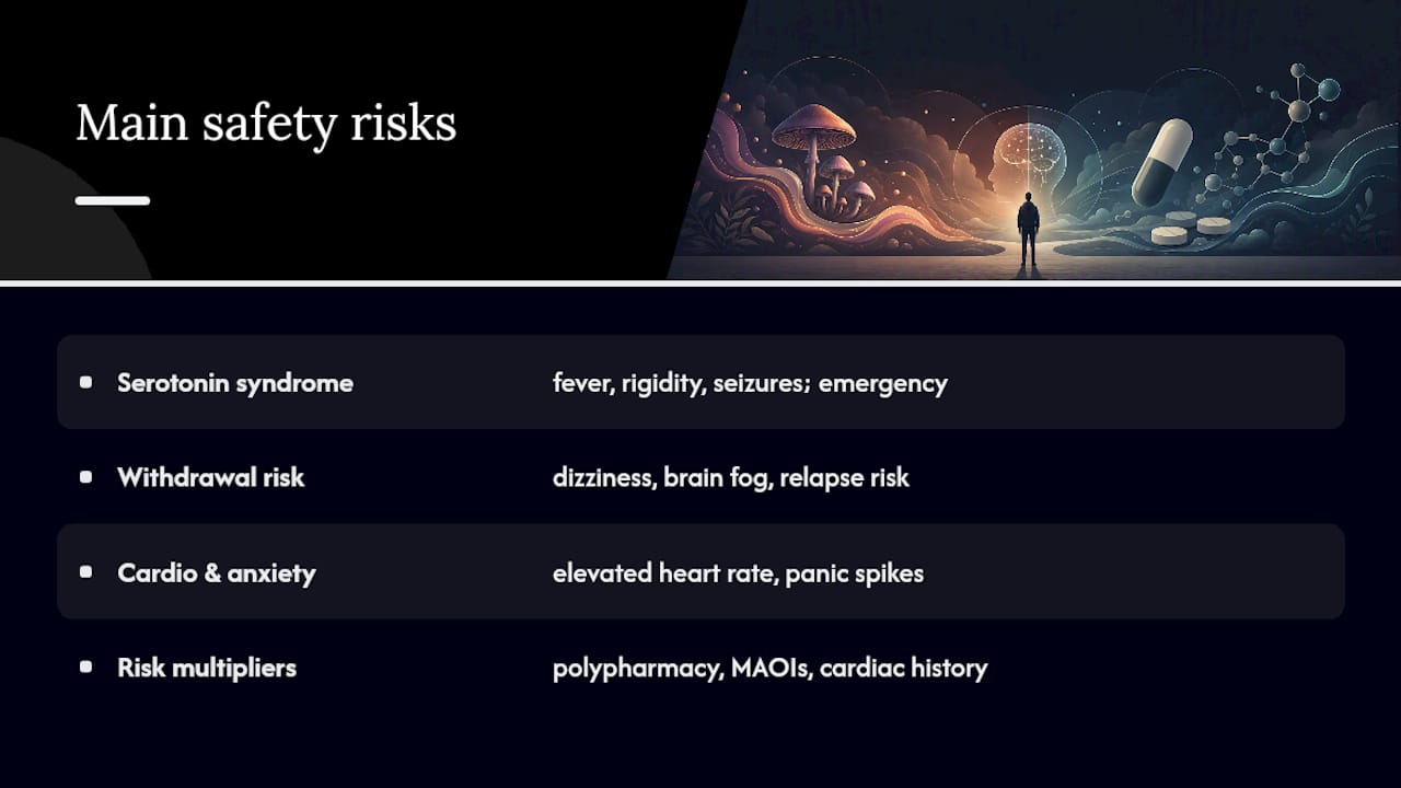 What Are the Real Safety Risks of Mixing SSRIs and Psilocybin? — overview diagram