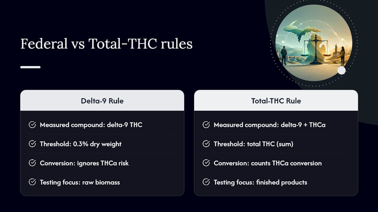Delta-9 and total-THC comparison