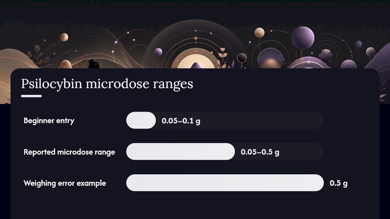Comparison of beginner microdosing amounts