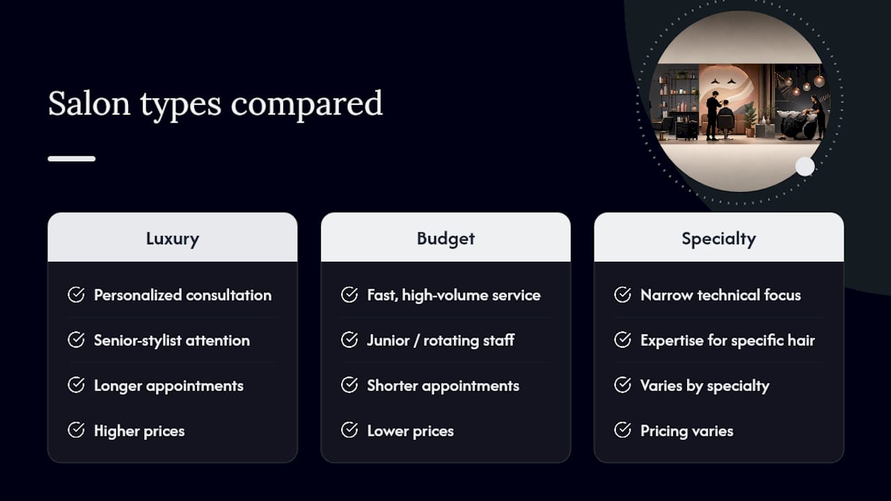 Comparison of three salon types and ideal clients