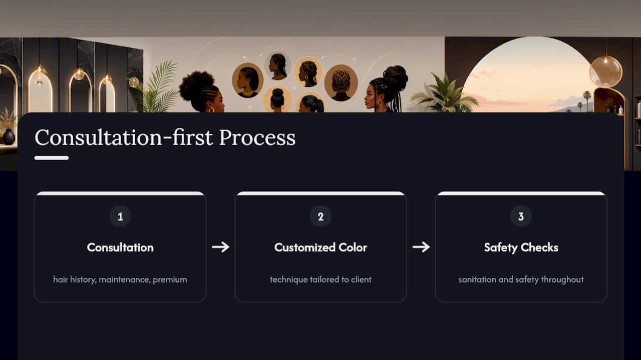 Consultation-first salon service process