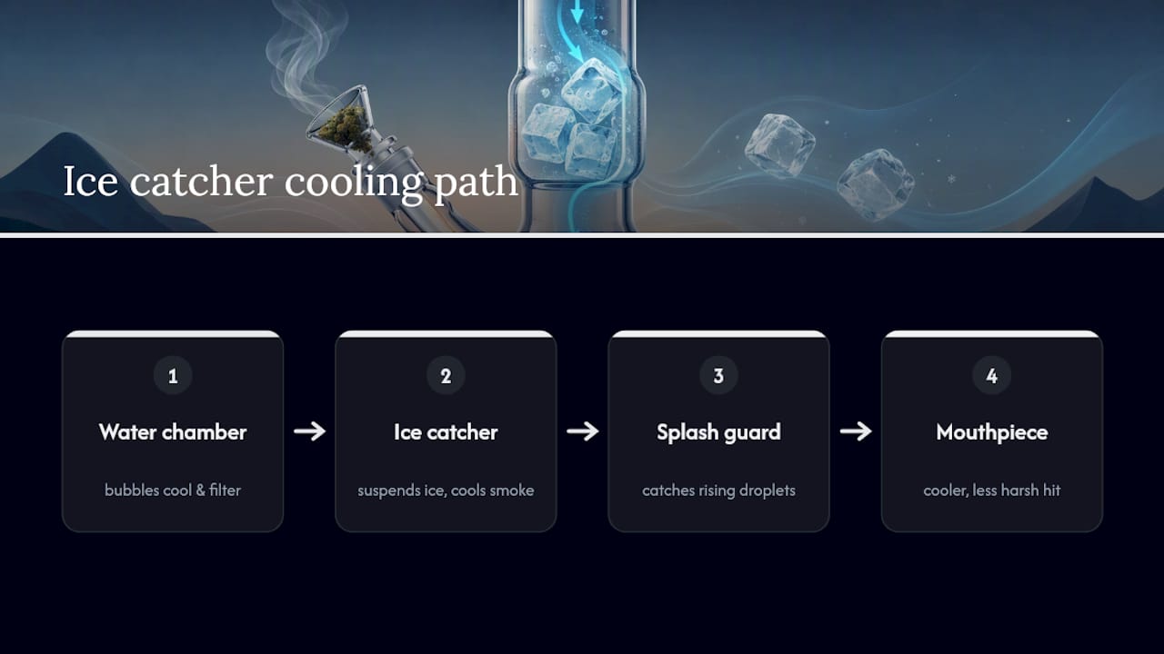 Two-stage bong smoke cooling process
