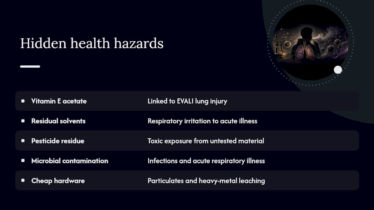 The Real Health Risks Hiding In Counterfeit Cartridges — overview diagram