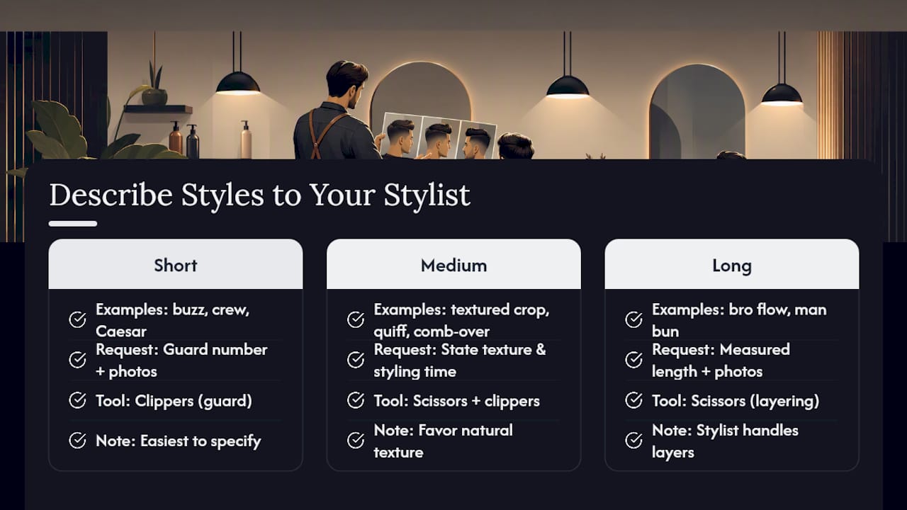 Popular Men's Styles and How to Describe Them to Your Stylist or Barber — overview diagram