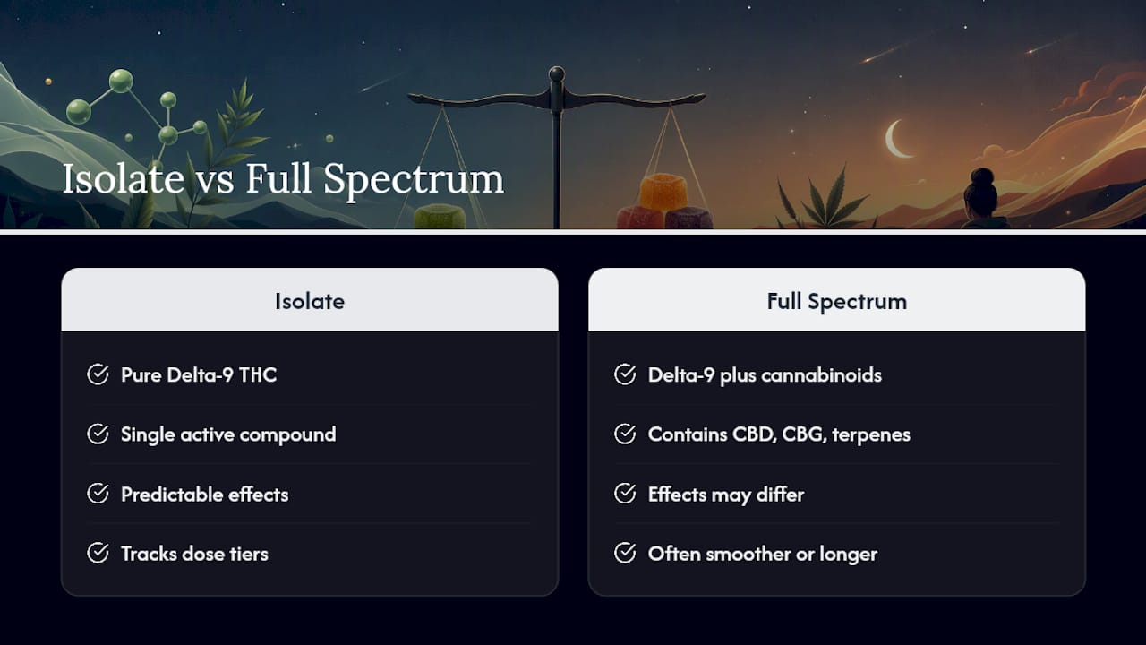 Isolate vs Full Spectrum: How Formulation Changes the Effect — overview diagram