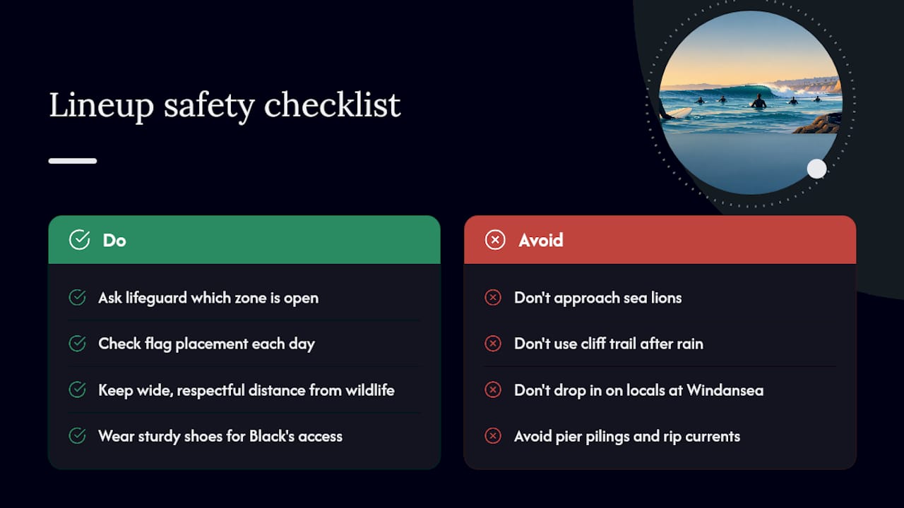 Staying Safe and Reading the Lineup — overview diagram