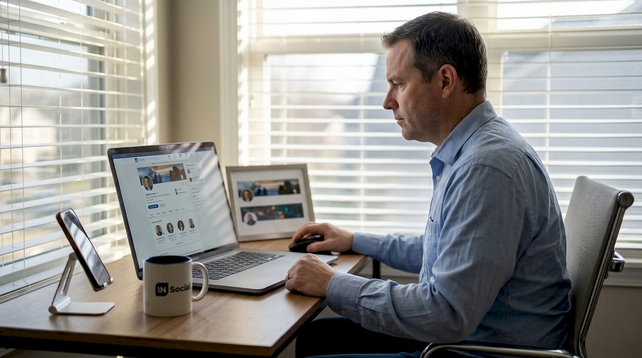 Professional updating LinkedIn photo and banner