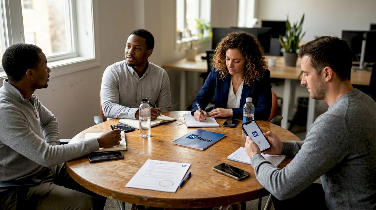 Sales reps participating in LinkedIn workshop