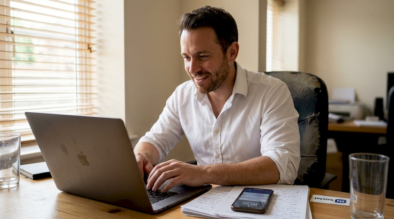 Professional posting consistent LinkedIn content