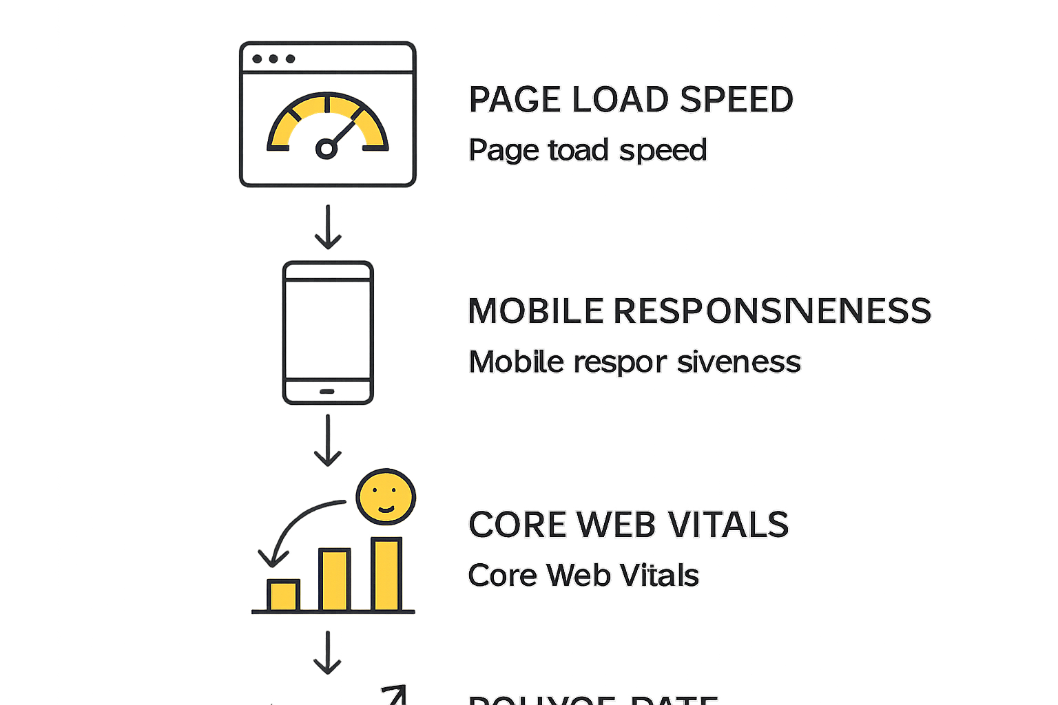 Key technical SEO metrics to track infographic.