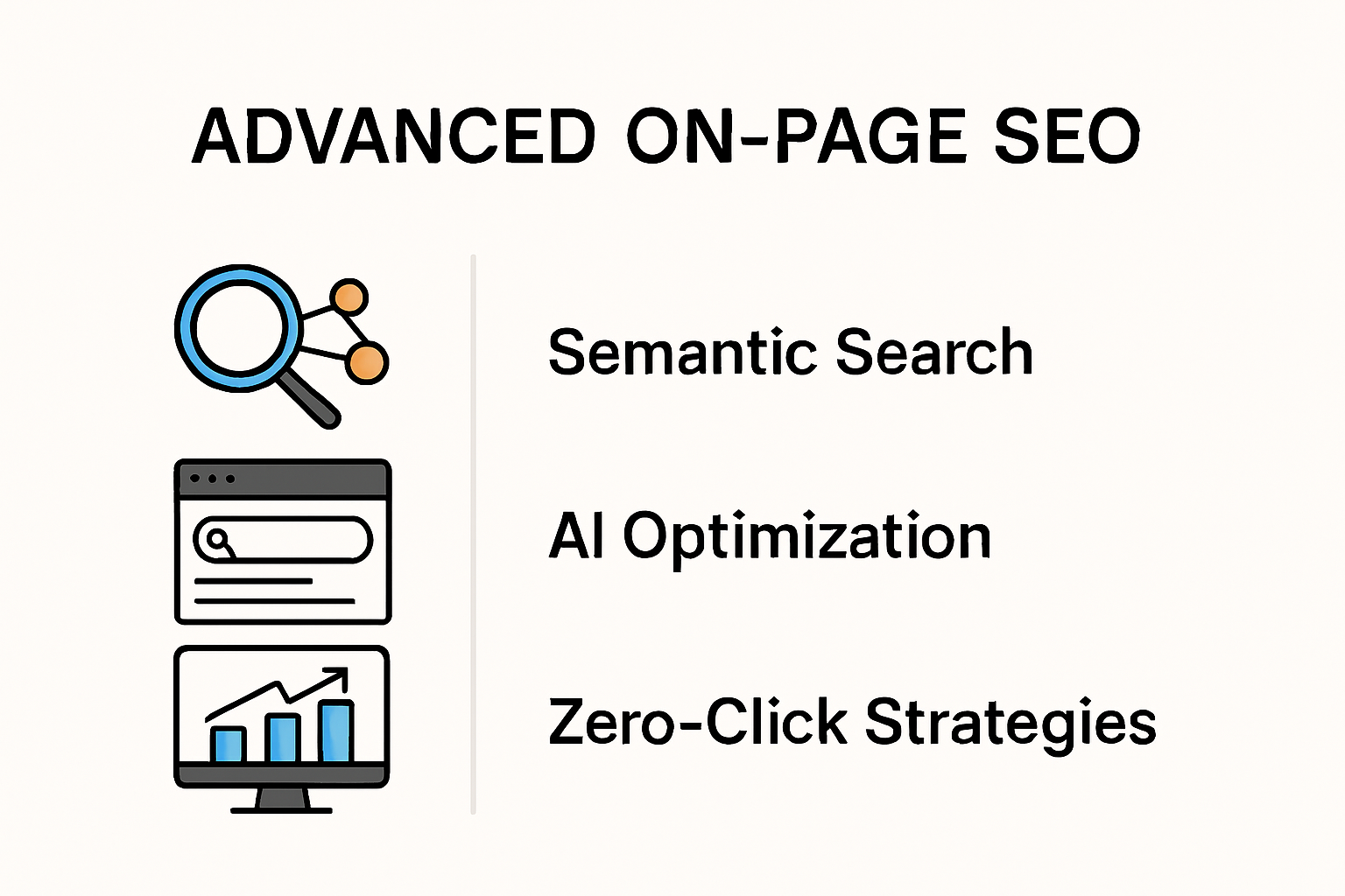 Diagram illustrating advanced on-page SEO techniques.
