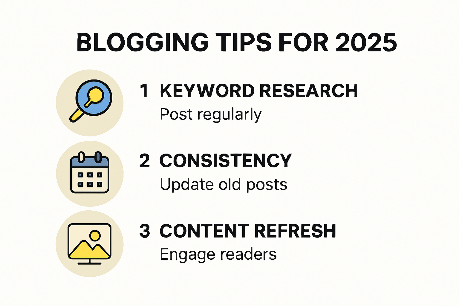 Five essential blogging tips visual guide
