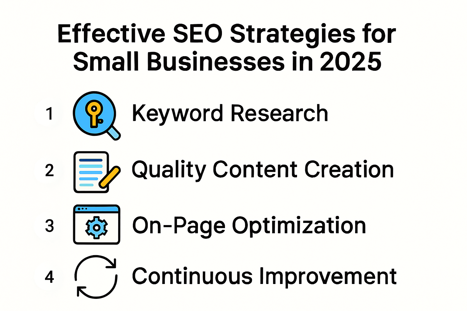 SEO strategies for small businesses infographic