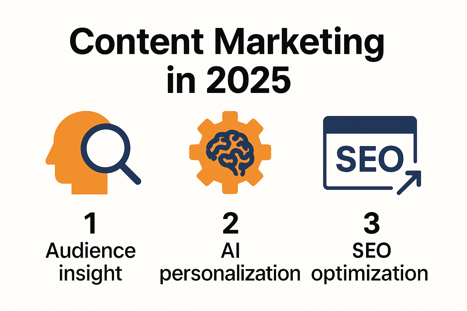 Infographic summarizing effective content marketing strategies for 2025