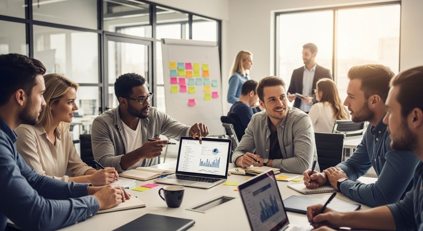 business blog strategy, teamwork, modern office