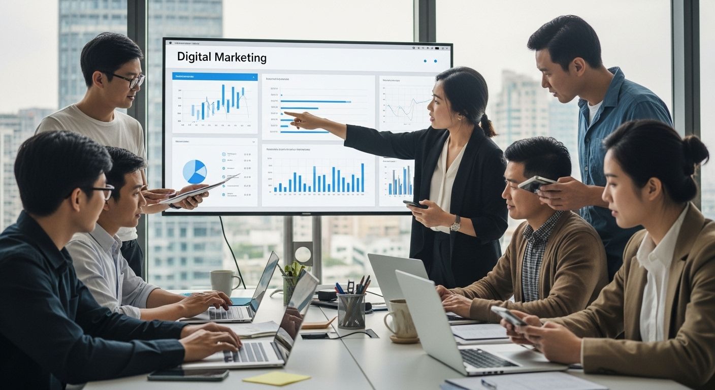 digital marketing teamwork office