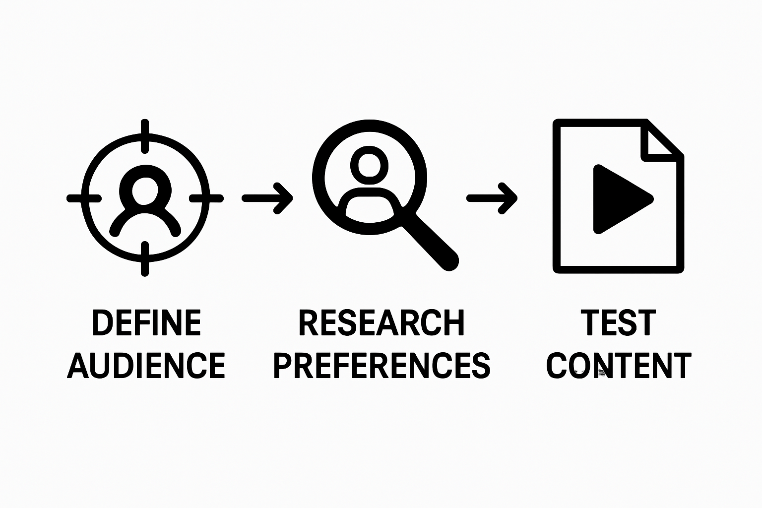 Three-step process for creating audience-centric content