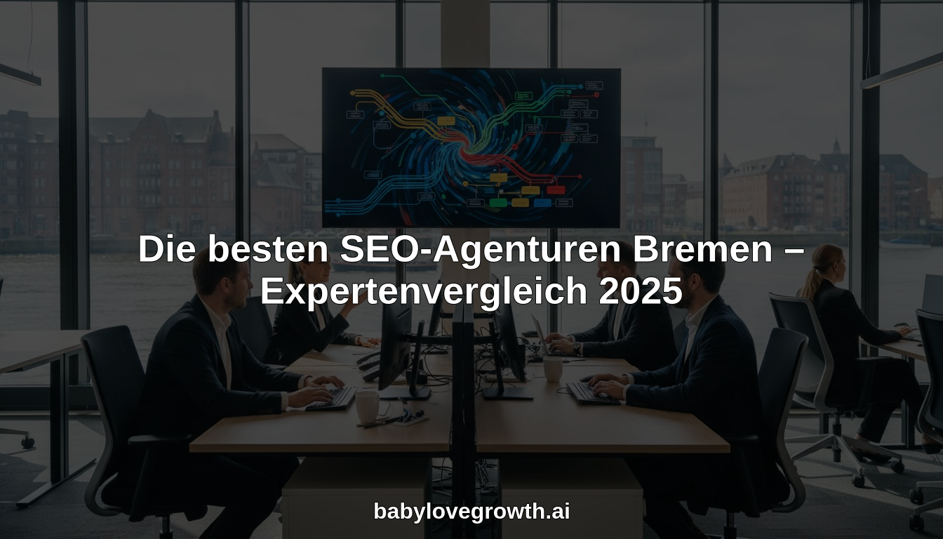 SEO-Agentur Bremen Headerbild mit moderner Büroszene und kooperierendem Team
