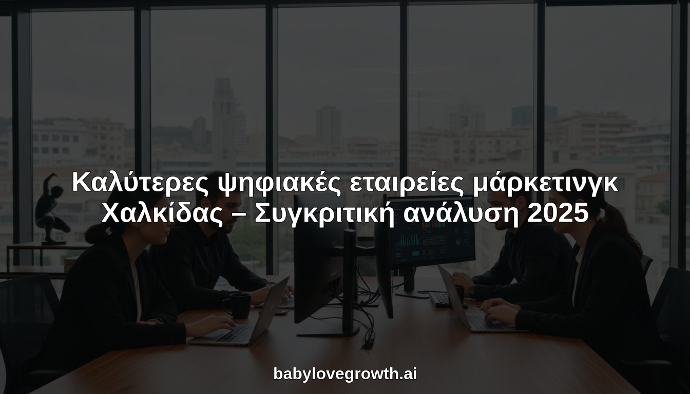 Επαγγελματική σκηνή ομάδας ψηφιακού μάρκετινγκ σε γραφείο στη Χαλκίδα