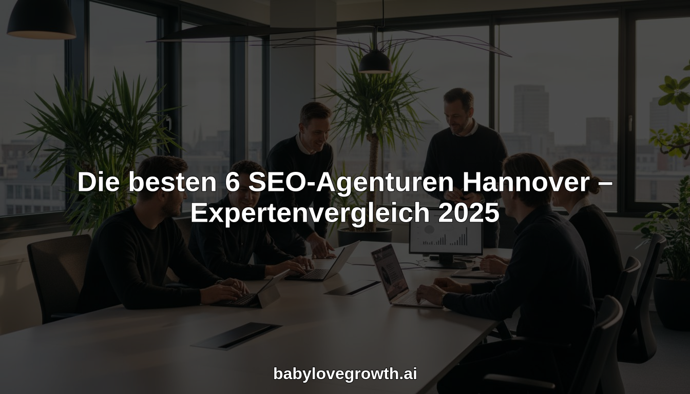 SEO-Agentur Hannover Hero-Header-Bild mit Teamarbeit in modernem Büro