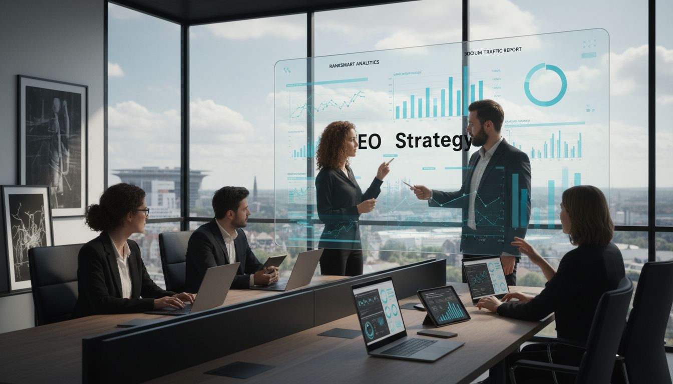 SEO experts collaborating in modern Bochum office