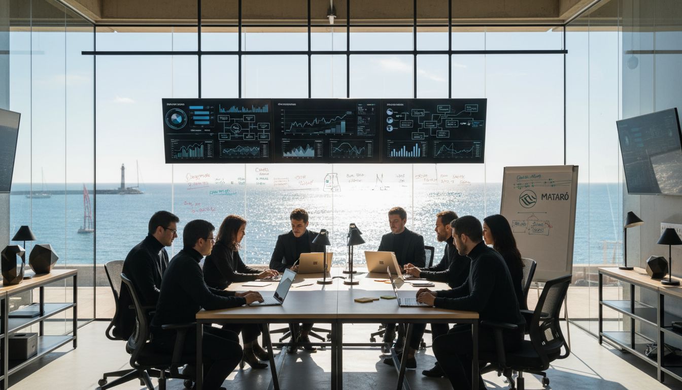 Oficina de agencia digital moderna en Mataró