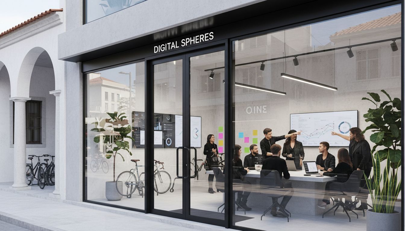 Modern digital agency team in Serres office