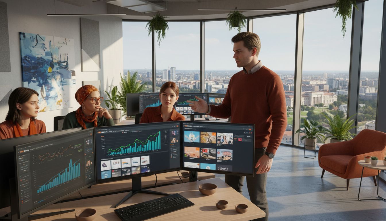 Modern digital marketing office in Békéscsaba