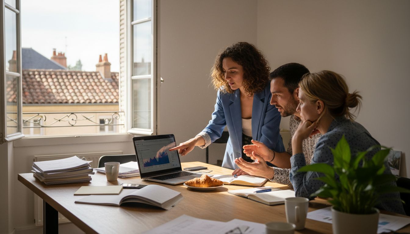 SEO agency team working in Dijon office