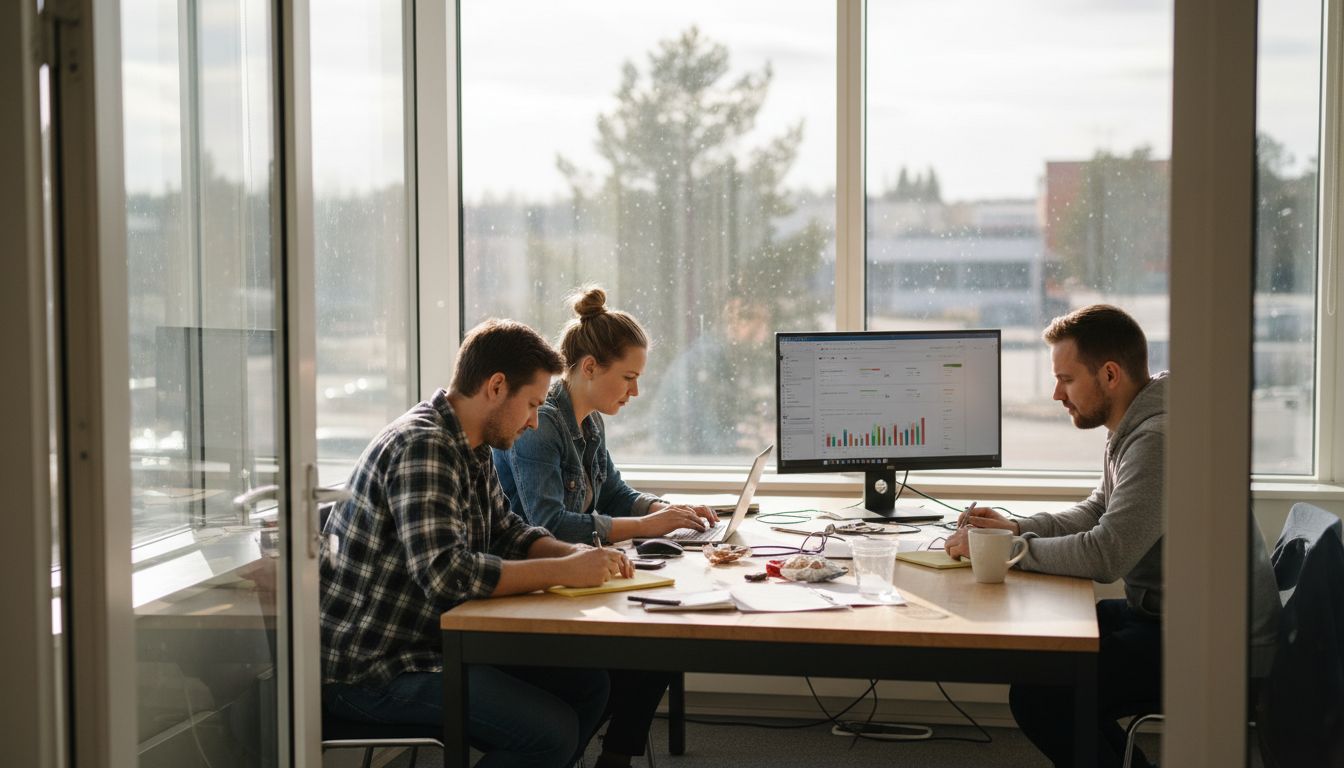 SEO agency team working in Seinäjoki office
