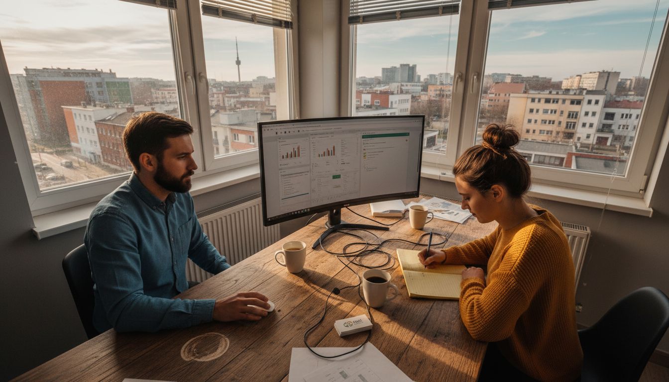 SEO team working in bright Kielce office