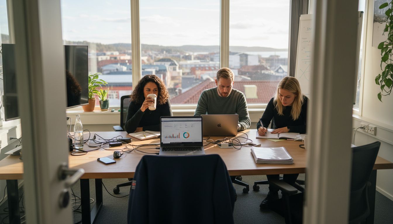 Sandnes digital marketing team working in bright office