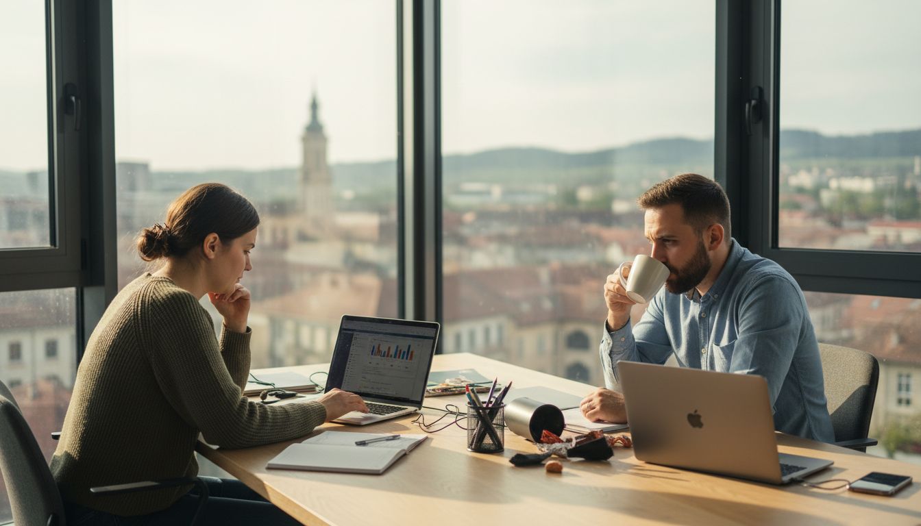 Digital marketing team workspace Baia Mare office
