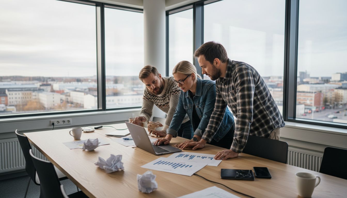 SEO team working in Mikkeli office