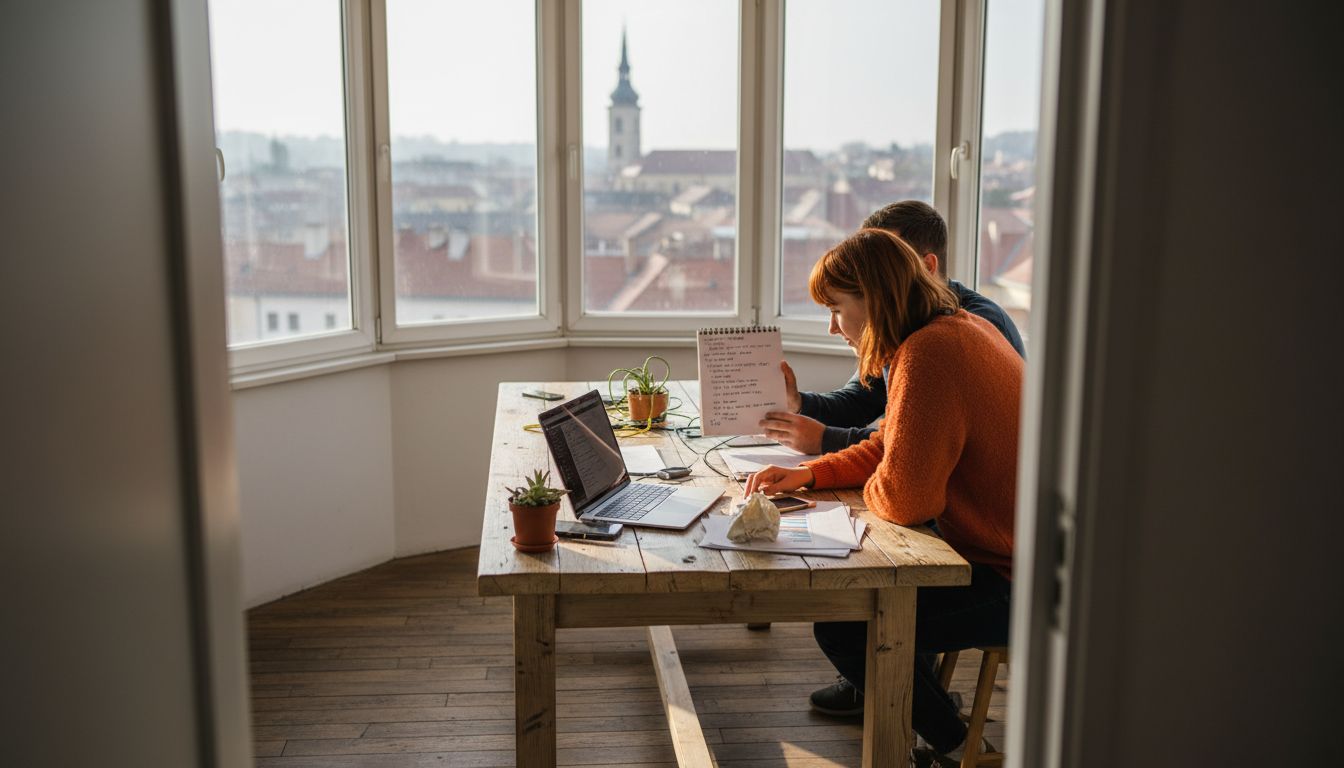 SEO specialists working in Sopron office meeting