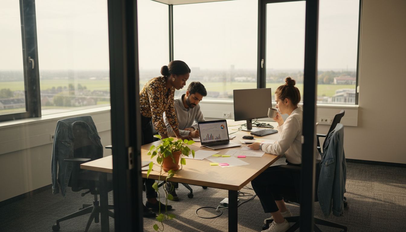 SEO agency team brainstorming in Haarlemmermeer office