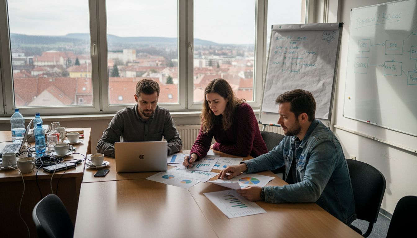 SEO agency team meeting in Teplice office