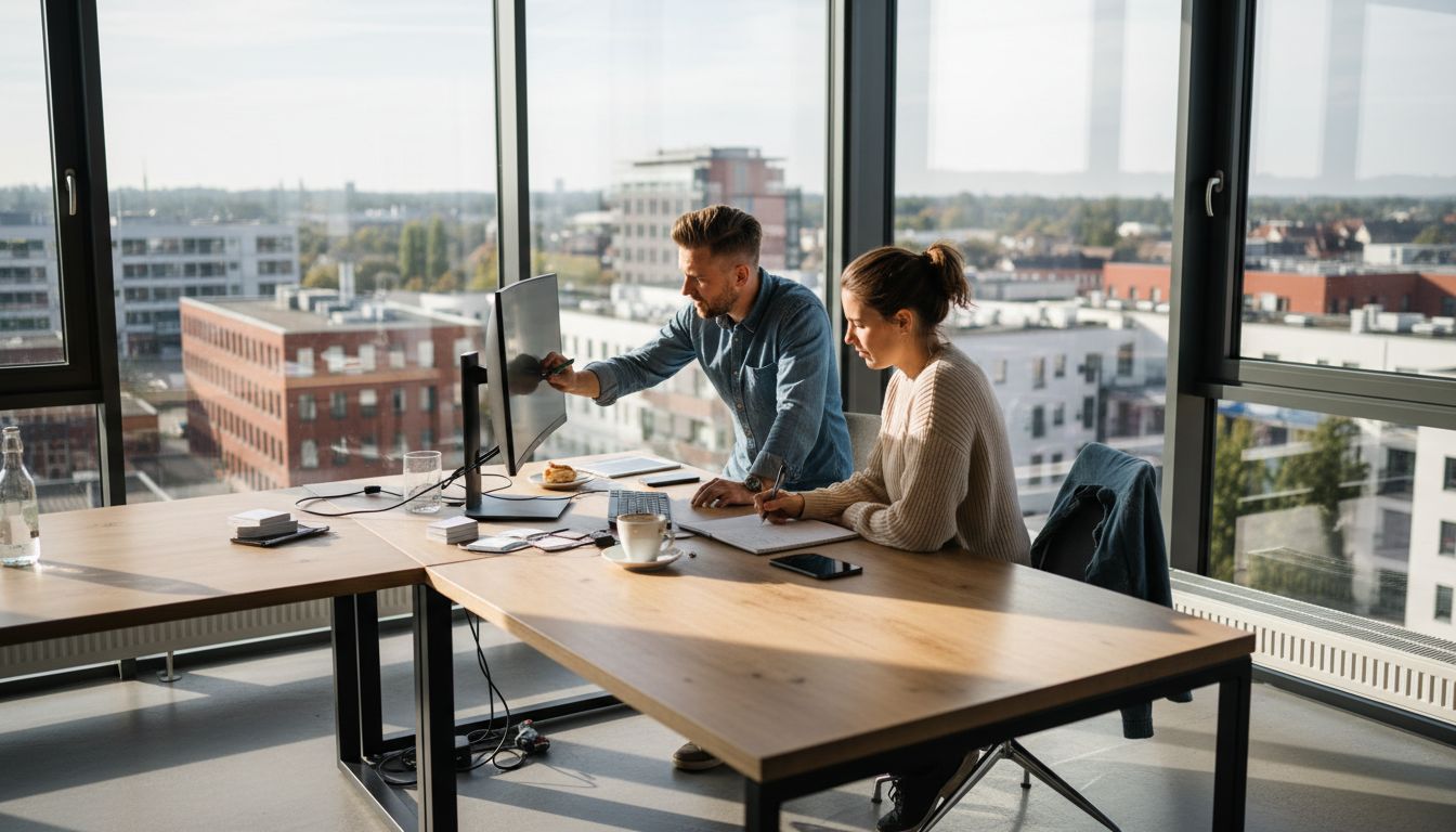 Digital agency team collaborating in Bielefeld office
