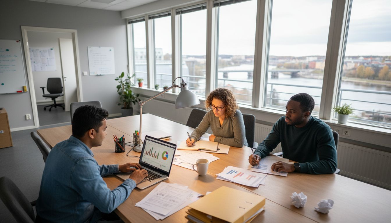 SEO specialists collaborating in Karlstad office