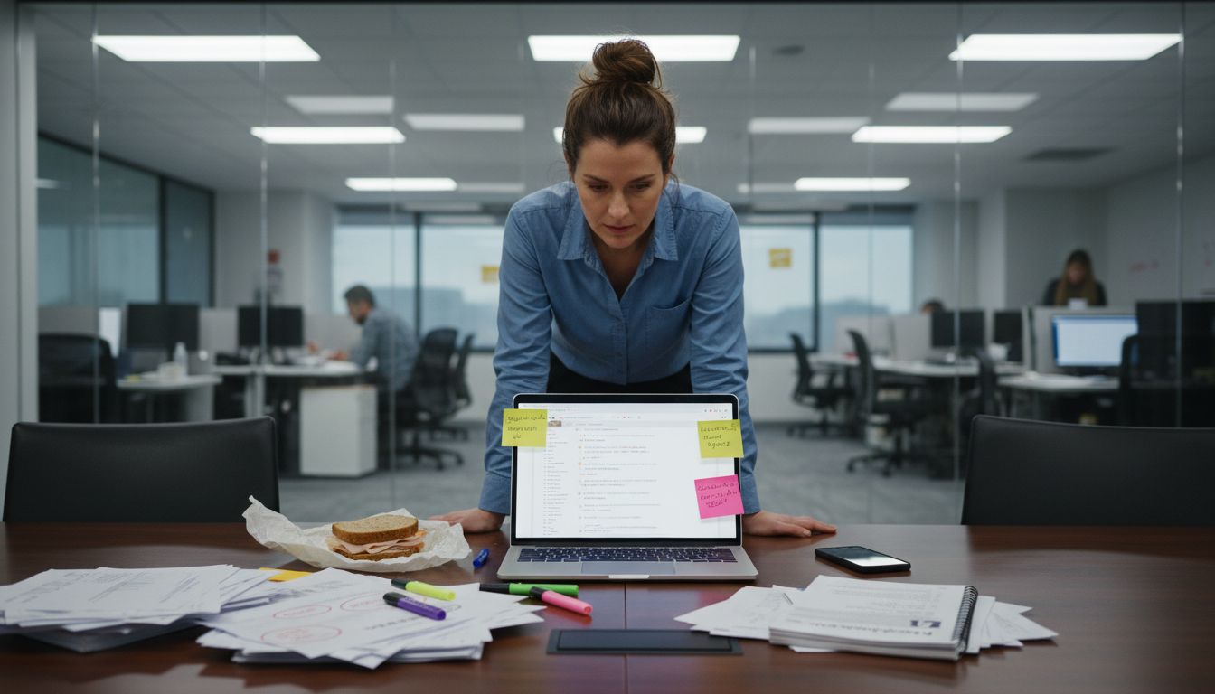 Manager sending outreach emails for backlinks