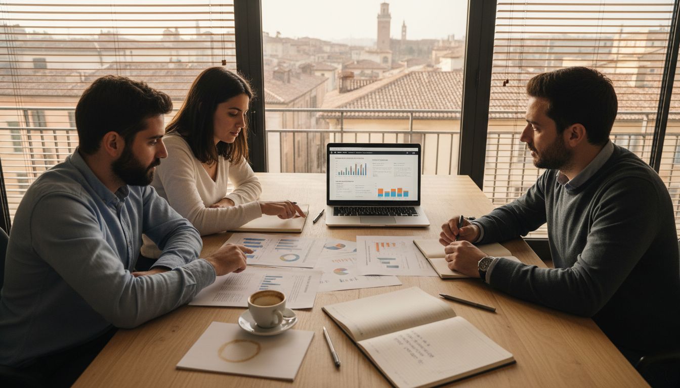 Il team dell’agenzia SEO al lavoro insieme nella sede di Modena