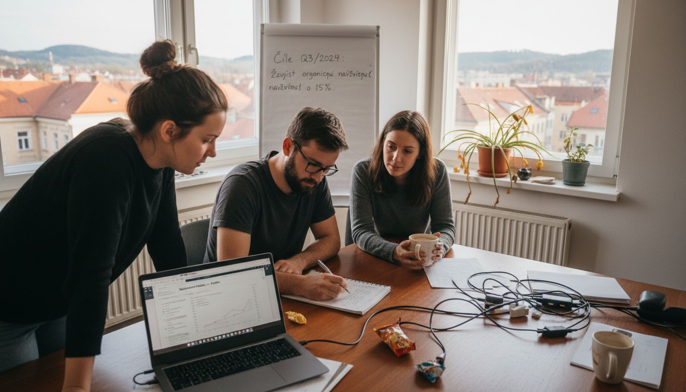 V děčínské kanceláři společně pracuje tým specialistů na SEO.