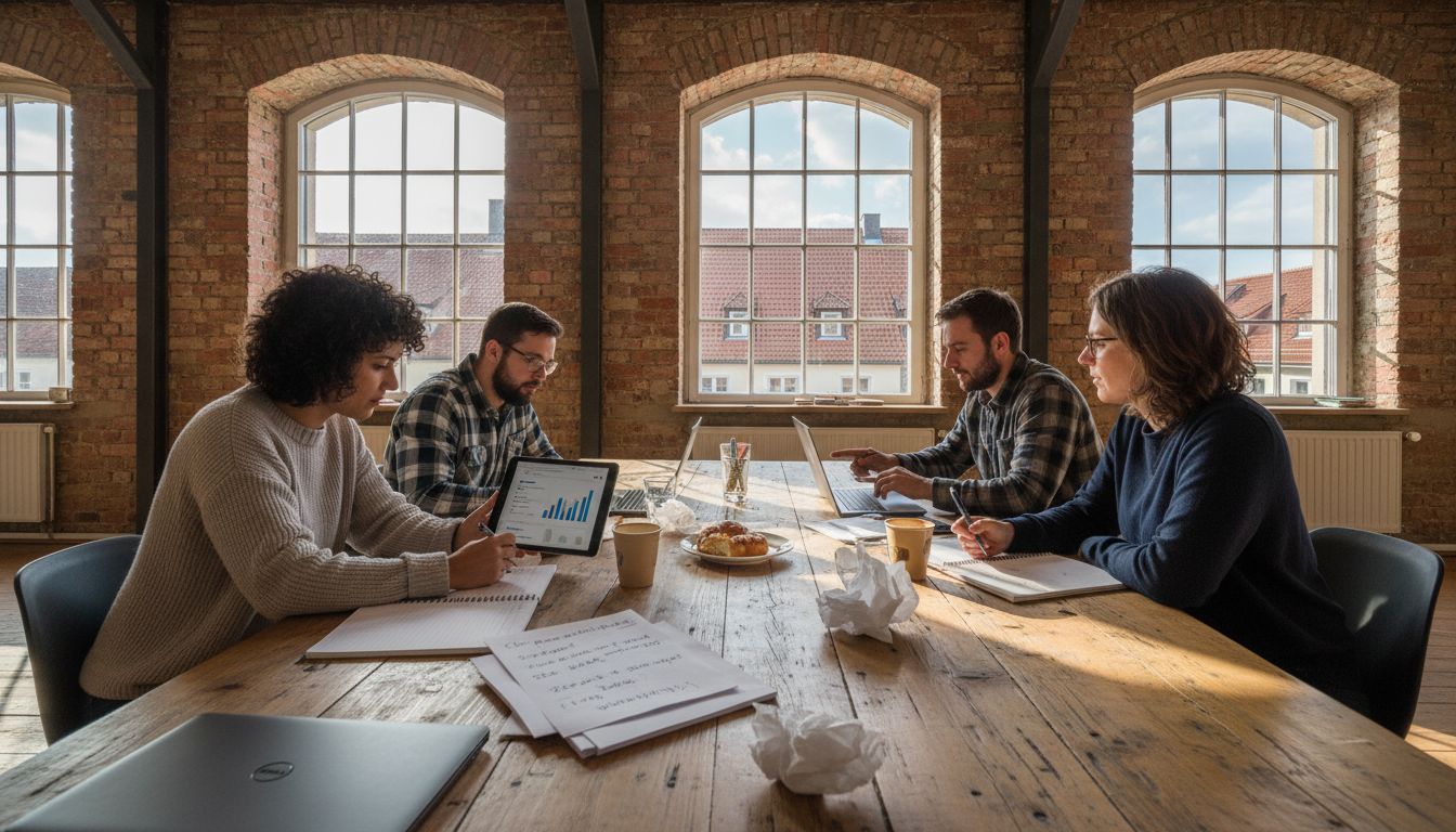 Das Online-Marketing-Team bei der Arbeit im Münsteraner Büro