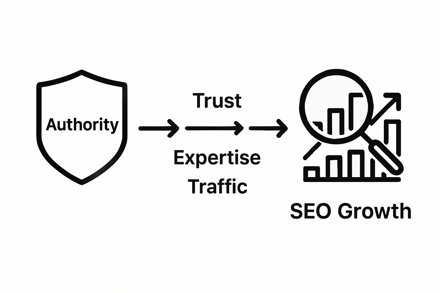 Infographic on brand authority and SEO connection