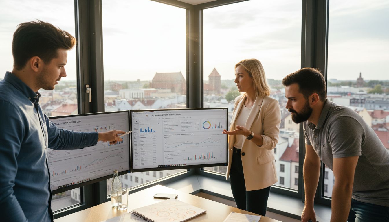 Zespół specjalistów SEO pracujący w olsztyńskim biurze